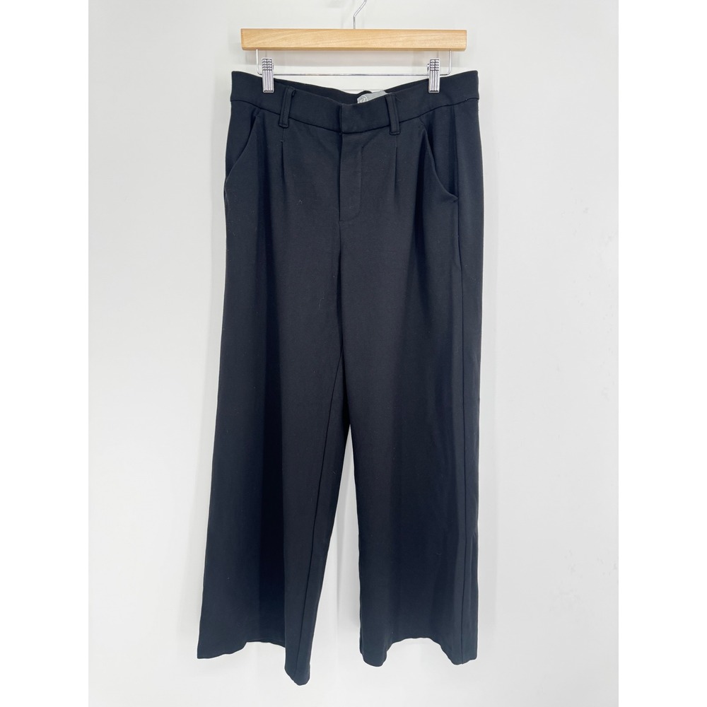 Wit & Wisdom Skyrise Black Pleated Wide Leg Trousers Size 10
